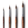 Watercolor Brushes Professional, Fuumuui 4Pcs Extended Needle Point Brushes Synthetic
