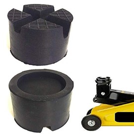 85 x 50 mm with 2 V Grooves/Waffle Surface Rubber Pad Pad Trolley Jack Square Car Set Axle Stand Block Trolley Jack Buffer Tyre Change Truck Wheels Car Tuning Accessories