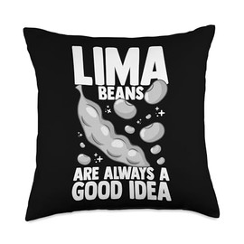 Lima Bean Funny Planting Vegetable Seeds Throw Pillow
