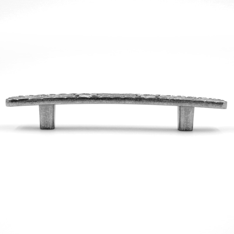 JETLAND Bridged Drawer Cabinet Pulls, 6-Pack Aged Silver 3" Hole