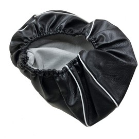 Suzuki ZZ (CA1PB) Special Design Seat Cover, Strong Rubber Type, Made in Japan (Thick Fabric), Fabric Color: Black / Piping Color: White; Cover Type CHRIS-SCR3008-C90P20