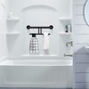 Grab Bar w/Double Toilet Paper Roll Holder Brushed Nickel, iHansee