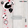 KOTARBAU® Garage Door Bolt Bolt Galvanised Silver with Rubber Handle
