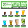 EcoQuality Clear Plastic Disposable Cups with Lids and Straws 50