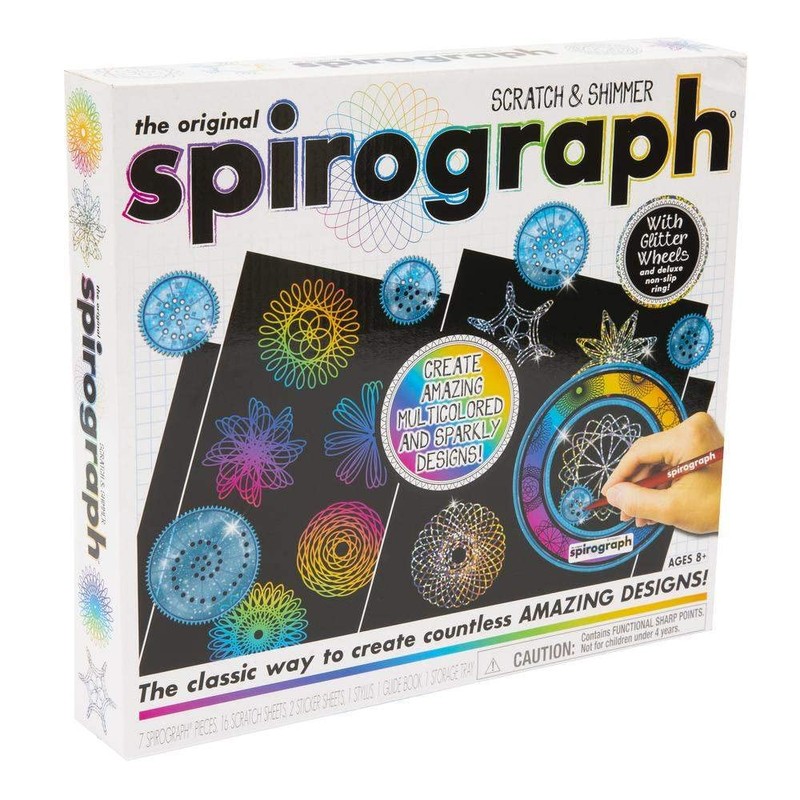 Grandi Giochi Anime Spirograph Scratch and Shimmer Set to Create