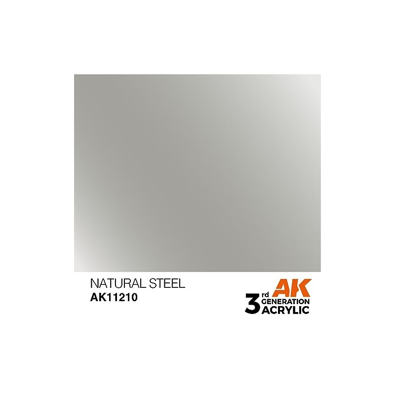 AK Interactive 3rd Gen Metallic Natural Steel 17ml