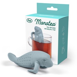 Genuine Fred Genuine Fred, MANATEA, Manatee Reusable Silicone Tea Infuser, Blue, Fun Gift for Tea Lovers, Clever Kitchen Gadget