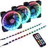 Miheal Addressable RGB LED 120mm Case Fan with Controller for