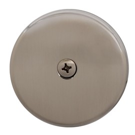 Westbrass 3-1/8" Single Hole Overflow Face Plate and Screw, Stainless Steel, D328-20