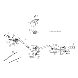 Polaris 0455241 Right Hand Brake Lever Predator Outlaw Limited 50 0453917