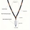 Joddfly Arrowhead Pendant for Men, Beaded Necklace,26.7Inche