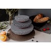 NUTS NULD12 Bowl Cover, Black Stripe, Set of 3, Tableware