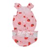 Dog Raincoat Hooded Reflective Breathable Lightweight Strawberry Patterns Puppy Rain