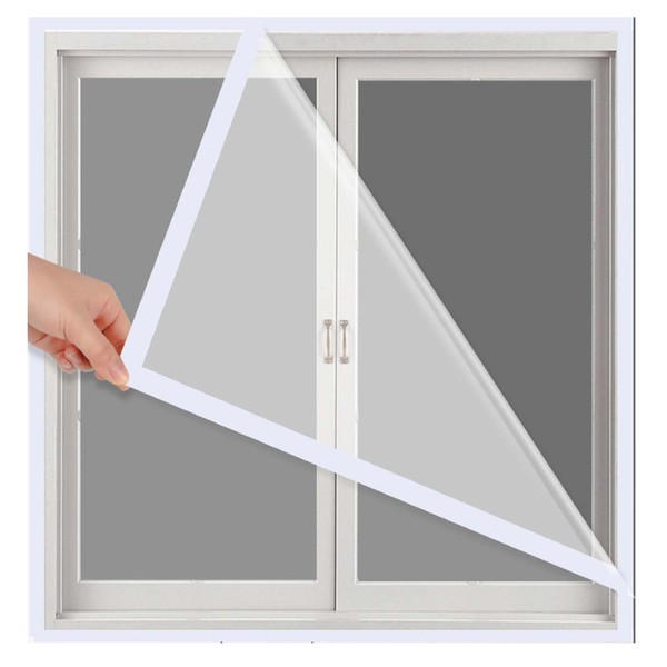 Winter Window Insulation Kit, Window Glass Film, Keep Warm, Curtain, Window Insulation Film Kit, Cold Protection, Thermal Insulation, Light Blocking, Soundproofing, Insulation, Condensation, Easy Installation, 4.9 x 2.3 ft (1.2 x 0.8 m)
