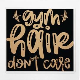 Vinyl Stickers Decals Of Gym Hair Dont Care - Waterproof - Apply On Any Smooth Surfaces Indoor Outdoor Bumper Tumbler Wall Laptop Phone Skateboard Cup Glasses Car Helmet Mug Door Truck Gifts Decorati