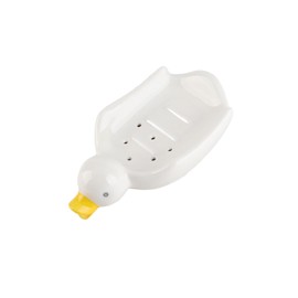 Soap Dishes for Bar Soap,Cute Duck Appearance Ceramic Soap Dish Multifunctional Draining Soap Dish,Self Draining Soap Dish for Shower Bathroom Kitchen