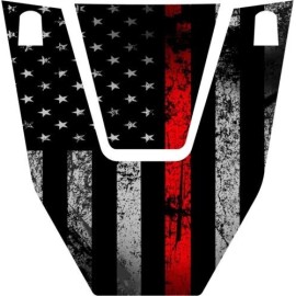 Unbranded 19-CURRENT HONDA TALON 1000 GLOSS THIN RED LINE TRL FLAG HOOD  GRAPHIC