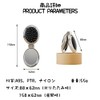 FUGSHIYI 折りたたみ ヘアブラシ ミラー付き コーム レディース メンズ 携帯用 コンパクト 静電気防止