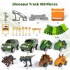 iHaHa Dinosaur Toys Race Car Track，Dinosaur Toys Toys 1-3 3-5，6
