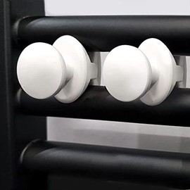 MyHomeware White Extra Hanger for Heated Towel Rail Radiator - Bath Robe Hook Clips White Holder Peg - Comes As A Pair