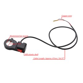 7/8" Handlebar Headlight ON-Off Kill Switch Electric Bike Motorcycle Motorbike Ebike ATV Head Light