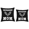 Snowshoeing Mom Snowshoe Hiking Snowshoer Women Mother's Day Throw Pillow