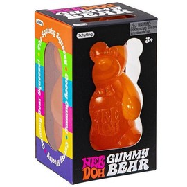 Nee Doh Gummy Bear Squishy Stress Toy - Jumbo Squeezy Fun for Kids and Adults - Color: Orange