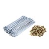 sourcing map Motorcycle Wheel Spokes with Nipples Silver 3 mm