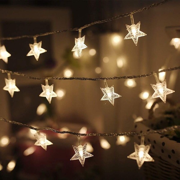 Twinkle Star 100 LED Star String Lights, 33FT Plug in