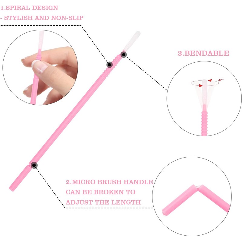 G2PLUS Micro Cepillo, 200 unidades de micro aplicador desechable, microhisopos