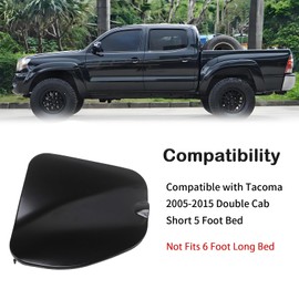 DOPPAPS 77305-04904 Fuel Filler Lid Door Cover Fits for Toyota Tacoma 2005-2015 Double Cab Short Bed, Fuel Filler Cover Gas Door Lid Replaces＃ 7730504904