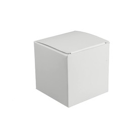 Fantasias Miguel Mylin Caja de Cartón Cuadrada Lisa Ideal Para Dulceros, Mesas de Dulces, Decorativo Tamaño 6cm Alto x 6cm Ancho Color Blanco Pack 4 pzas