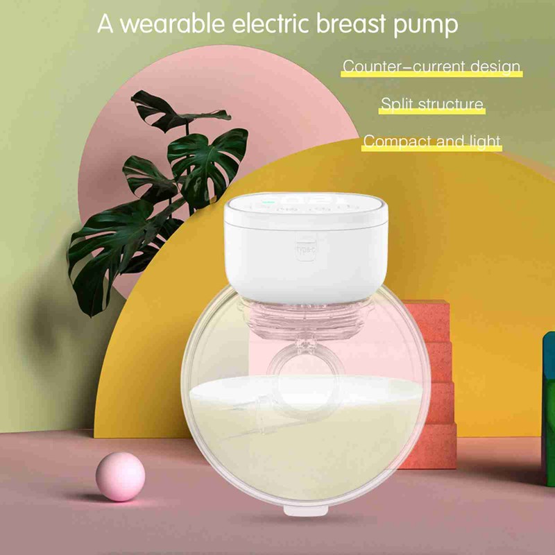 2pcs Wearable Hands Free Electric Breast Pump Silent Invisible Breast