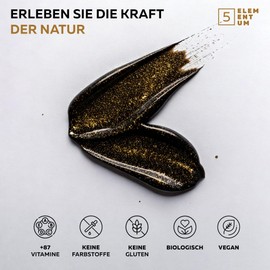 Shilajit Gold Premium Original Himalaya 25g - 82% Fulvic Acid Mumijo Shilajit High Dose I 60 Days Sun Drying I Traditional Hand Harvest Including 500mg Dosing Spoon