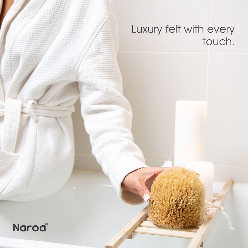 Naroa Unbleached Grass Sea Sponge Natural Exfoliating | Body Puff