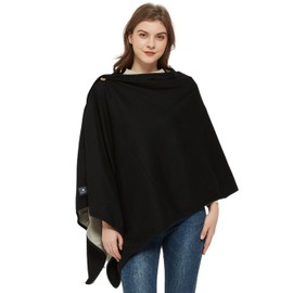 Radia Smart® EMF Protection Poncho, Wrap, Wearable Blanket. RF Radiation Shielding, WiFi Blocker, Protection Clothing 28" x 72", Black