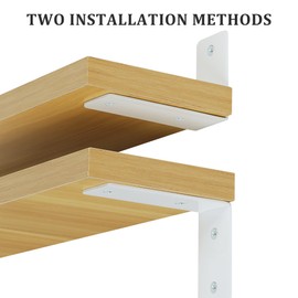 SAYAYO Shelf Bracket White Shelf Bracket Angle Shelf Stainless Steel 90 Degree Multifunctional Metal Angle for Wooden Shelves Wooden Furniture Pack of 2 Shelf Brackets White 125 x 85 cm