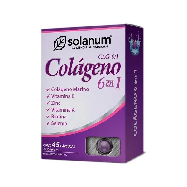 Solanum Colágeno 6 En 1 Vit.c, Zinc, Vit. A 45