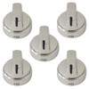 2025 Upgraded 5 Pack WB03X24818 Stainless Steel Stove Knob -