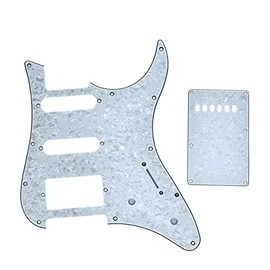 Dopro White HSS Pickguard and Tremolo Tremolo Cover for Yamaha Pacifica Guitar