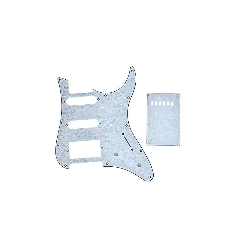 Dopro White HSS Pickguard and Tremolo Tremolo Cover for Yamaha
