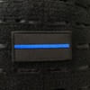 POLIZEIMEMESSHOP Thin Blue Line Textile Patch with Velcro - Police