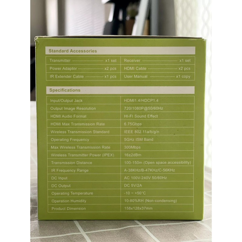 Pakite Wireless HDMI Extender PAT-590 5GHz