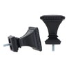 Ivilon Carved Square Finials for Curtain Rods of 1 and