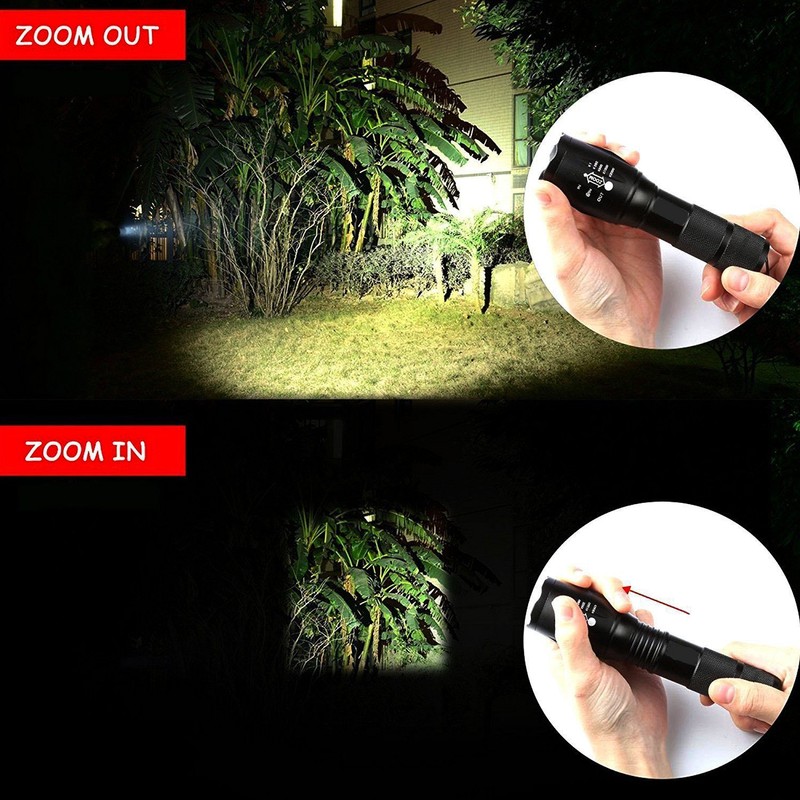 4 Pcs Military Grade 5 Mode XML T6 S3000 Lumens
