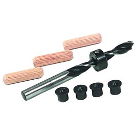 Tivoly XT60632000434 Mounting Kit, Diameter 8 mm, 1 Drill, 1 Depth Stop, 4 Centres, 16 Wooden Dowels Diameter 8 mm x 40 mm, Grey