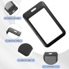 40 Pack Black Hard Plastic ID Badge Holder with Clear