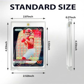 Portatarjetas magnéticas, 35 unidades, con un solo toque, carpeta de tarjetas para tarjetas de béisbol, protección U-V, funda de plástico duro para bé