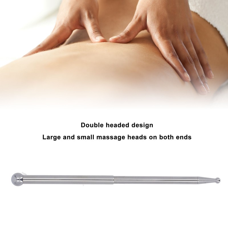 Manual Acupuncture Pen Double Sided Stainless Steel Relieve Fatigue Deep