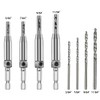 4 Pcs HSS Self Centering Hinge Drill Bits Set, 4
